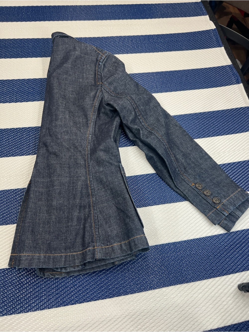 GAP Dark Wash Denim Blazer Jacket Women’s Structured Jean Jacket Sz 8 - Picture 9 of 11